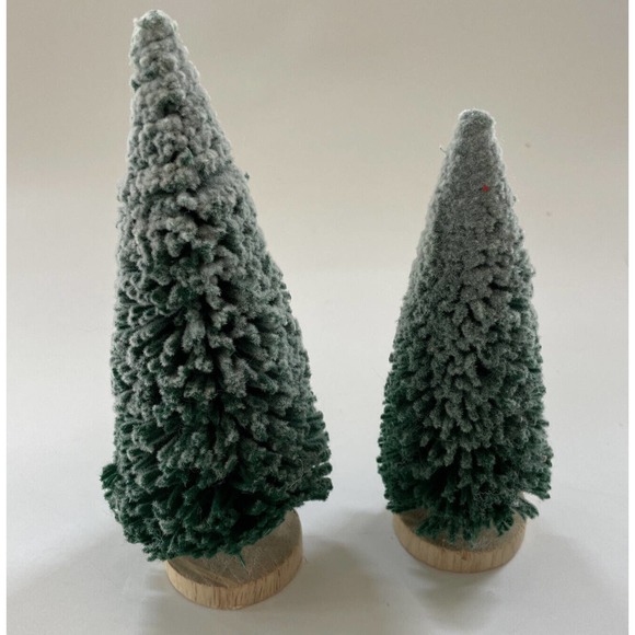 Vintage‎ Dept. 56 Bottle Brush Trees Lot 8 Christmas Village 2.5-8” Round Base - Picture 2 of 10